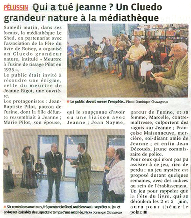 Article du Progrès du 15 mai 2012